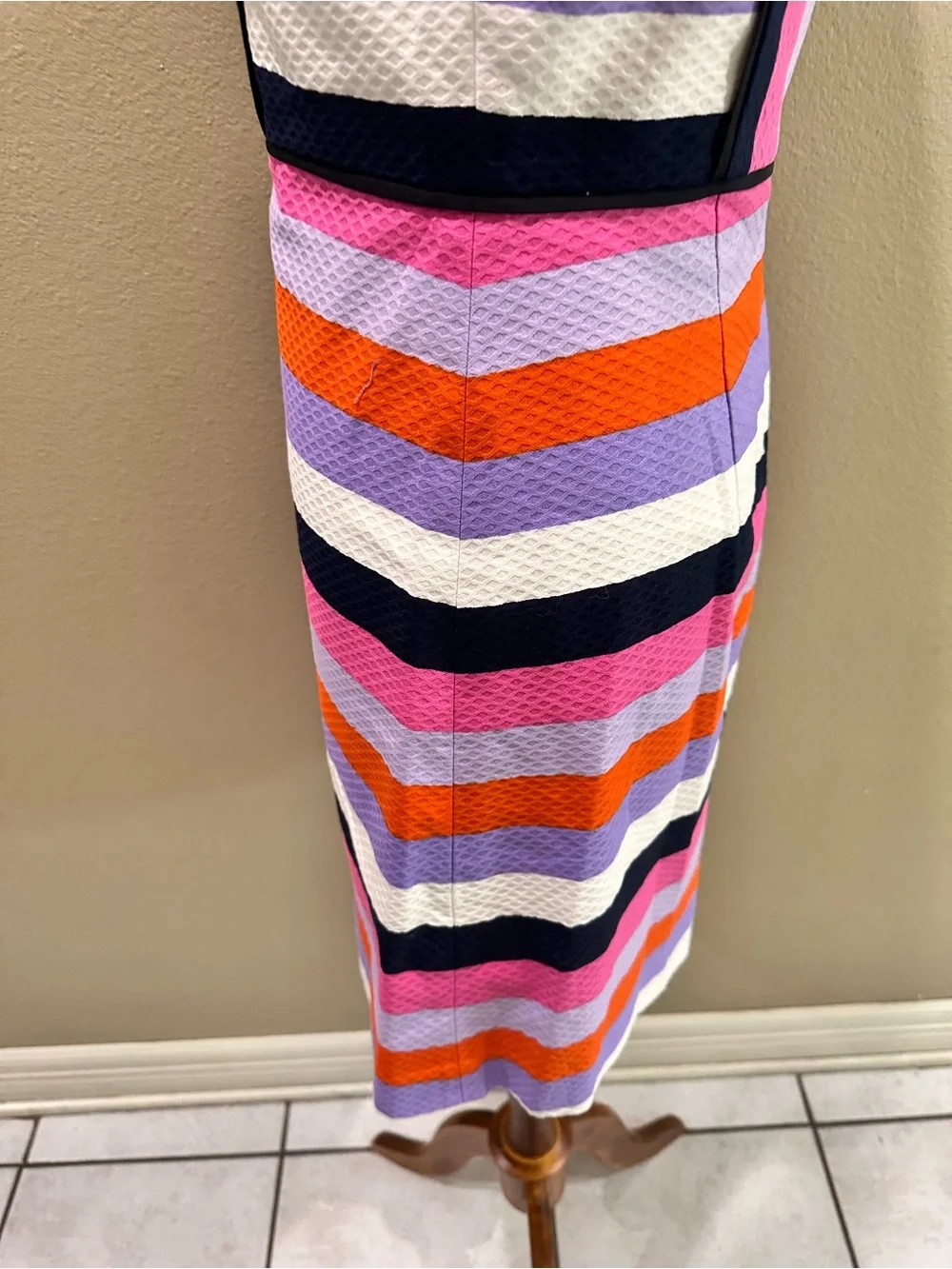 Kate Spade Sunset Stripe Jacquard Dress Striped Sleeveless A-Line Dress Size 0